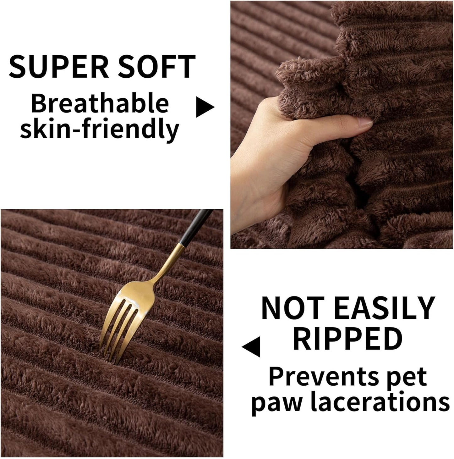 HAOMAIJIA Waterproof Couch Cover for Dogs Washable,Faux Fur Pet Couch Covers for Sofa,Soft Dog Bed Cover Non-Slip Couch Covers for 3 Cushion Couch Sofa Pet Friendly (Grey, 35" x 74")