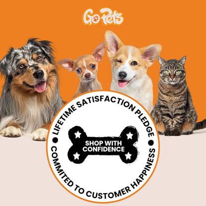 GoPets Self-Cleaning Slicker Brush for Dogs & Cats, Deshedding & Dematting Comb with Retractable Bristles, Undercoat Tool for Long Haired Dogs, Non-Slip Handle, Detangler for Mats & Shedding Fur