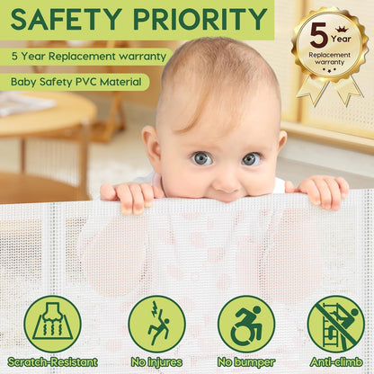 Reinforced 80 Inch Retractable Baby Gate Extra Wide Baby Gate for Wide Openings, Indoor/Outdoor Retractable Dog Gate for Doorway, Mesh Dog Gate Indoor Prevent Babies/Pets from Crawling Under, Black