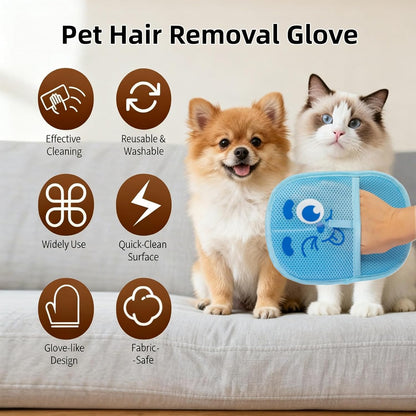 Purepath Hair Removal Glove, Electrostatic Pet Hair Removal Glove for Dogs & Cats Cat Hair Pure Path Remover Furniture Glove for Pet, Pet Hair Gloves for Clothing, Bed, Couch, Carpet, Car Seat