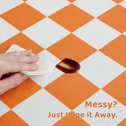 Checkered Dog Feeding Mat, Absorbent Mats for Dog Food and Water Bowl, Dispenser, Retro Aesthetic Khaki Beige Checkerboard Pet Placemat for Dogs, Cats, Puppy Accessories, 12" X 19”