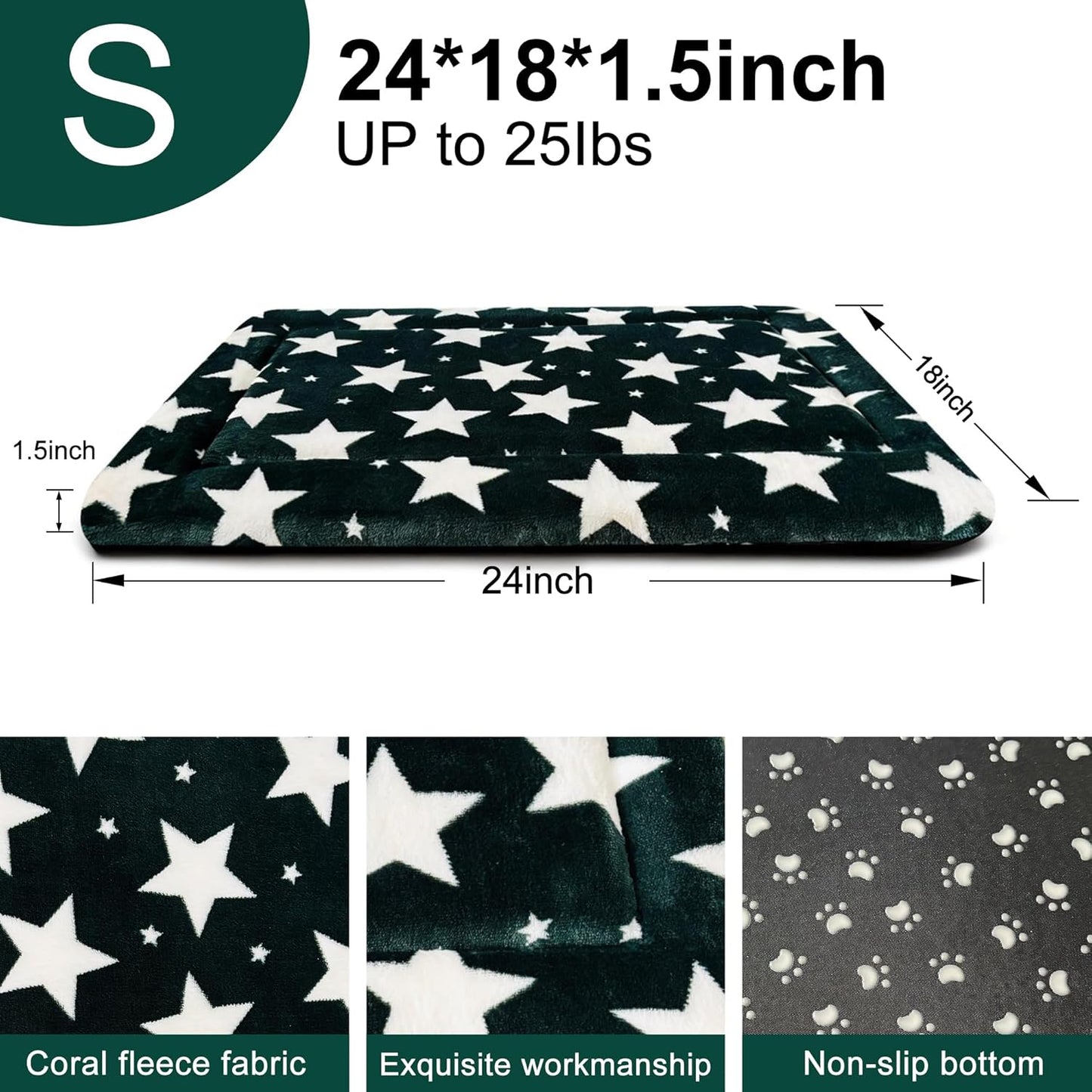 Dog Bed Mat – Soft & Comfortable Dog Kennel Pad for Crate – Durable Crate Bed & Mat for Dogs & Cats – Ideal for Crate, Kennel, and Home Use