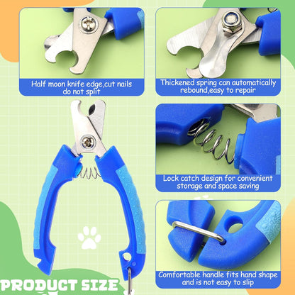 9 Pcs Small Dog Nail Clippers Bulk with Safety Guard to Avoid Over-Cutting Pet Nail Claw Grooming Pet Cutter Toenail Trimmer for Small Medium Dogs Nails Home Grooming(Classic)