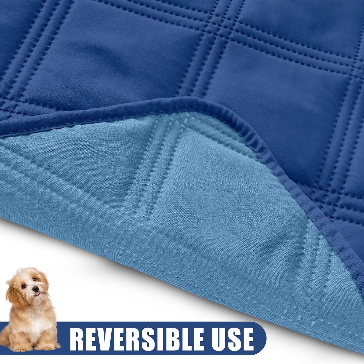 Smiry Waterproof Dog Bed Cover Blanket 30x70, Soft Reversible Pet Blanket, Washable Leakproof Cats Dogs Couch Cover for Sofa, Couch, Furniture, Grey/Dark Grey