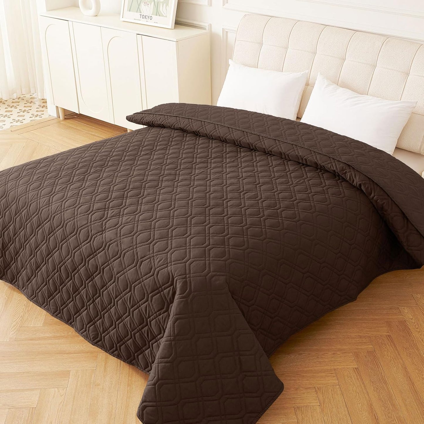 hyha Waterproof Dog Bed Blanket, Soft Pet Blankets, Waterproof Couch Cover for Dogs, Reversible Sofa Covers Washable for Furniture (30x70 Inch, Grey/Dark Grey)