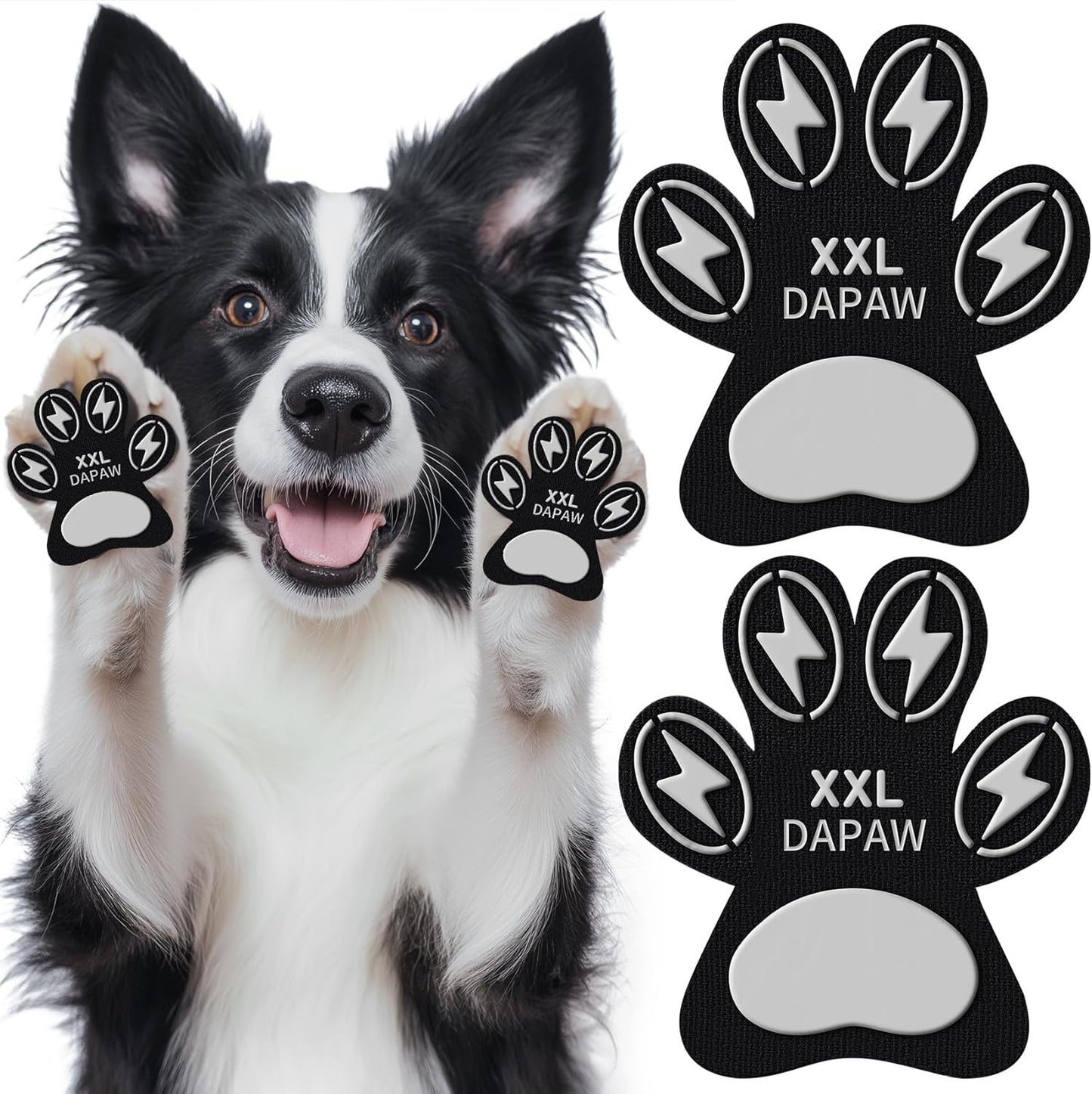 Dapaw Anti-Slip Dog Paw Pads, Paw Grip for Senior Dog on Hardwood & Tile Floors, Protector Pads for Hot Pavement, Paw Stickers for Dogs Feet with Strong Traction (5 Sets, 20 Pcs) L