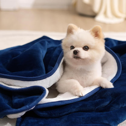 gogobunny Waterproof Blanket for Bed Couch Sofa, Liquid Pee and Fur Proof Pet Blanket for Dog Puppy Cat, Reversible Sherpa Fleece Throw Blanket Furniture Cover Protector (Grey, 50x60 inches)