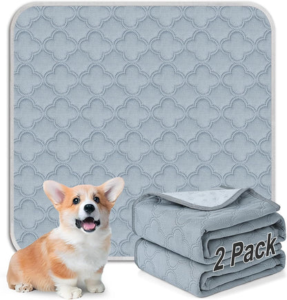 FunFurry Washable Pee Pads for Dogs - 4 Pack Reusable Pee Pads，Waterproof Puppy Pads，Pet Training Pads，Super Absorbent with Dog Paw Shape Non-Slip Backing (Cream, 18" X 24" - 4 Pack)