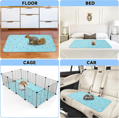Sunheir Washable Pee Pads for Dogs Large 48" x 48" 2-Pack Reusable Puppy Pads Pet Training Pads, Absorb Dog Mats, Whelping Pad, Non-Slip Protects Against Urine Leakage (Leaves - Deep Grey, 48x48)
