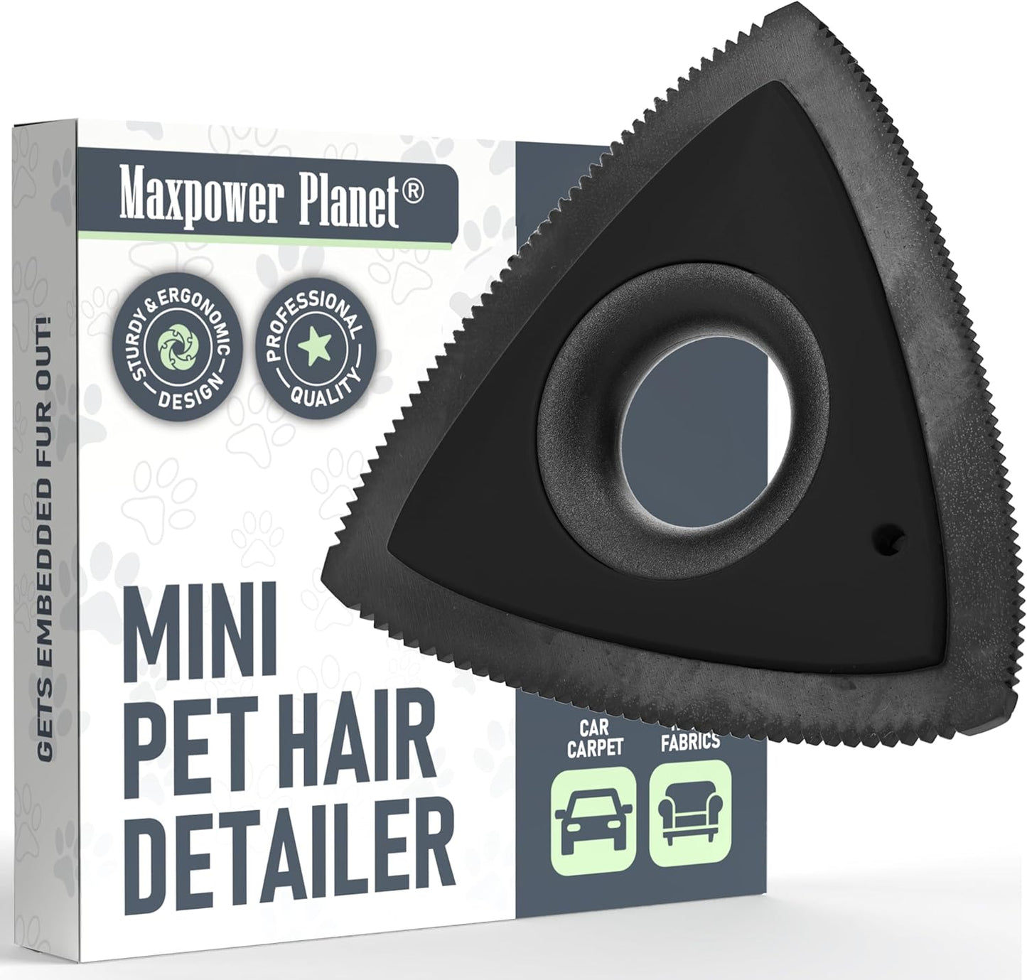 Maxpower Planet Pet Hair Removal Tool, Dog Hair Remover, for Car Carpet, Furniture, Easy Use Car Detailing Fur Remover Tool, Pet Hair Remover for Pet Fur