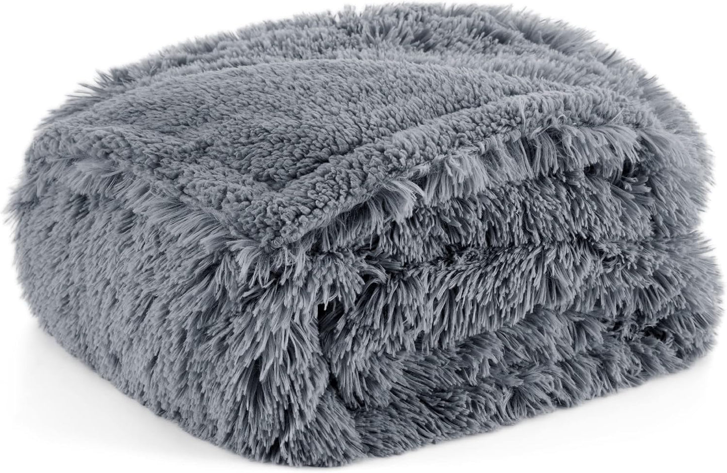 Bedsure Dog Blankets for Large Dogs, Fluffy Waterproof Dog Blanket for Couch Protector and Bed Washable, Fuzzy Faux Fur Pet Throw Blankets for Calming, Dog Accessories, XL, 50×60 inch, Tie-dye Grey