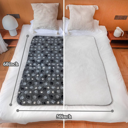 Waterproof Pet Blanket Dog Blankets, Pattern Printing Super Soft Warm Fluffy Facecloth Sofa Car Bed Protector, Urine Proof Washable Outdoor Pet Blanket for Puppy Large Dogs & Cats 40 * 30 inch