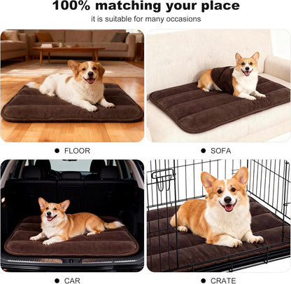 Dog Bed Mat – Soft & Comfortable Dog Kennel Pad for Crate – Durable Crate Bed & Mat for Dogs & Cats – Ideal for Crate, Kennel, and Home Use