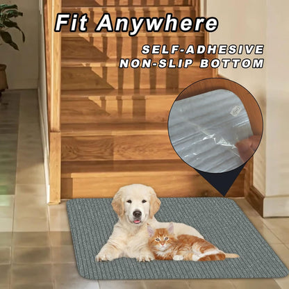 Stair Treads for Wooden Steps Carpet, Non-Slip Stair Runner Indoor Outdoor Stair Tread Mats Covers Pads, 19" x 31"Matching Landing Step Runner for Elders, Kids and Dogs (19" x 31", Black)