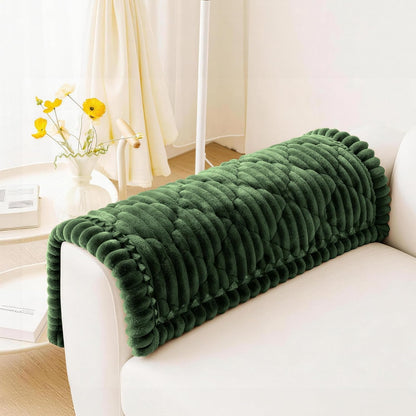 PuTian 100% Waterproof Fuzzy Couch Cover for Dogs Washable Non-Slip Furniture Cover Pet Friendly Dog Mat for Couches and Sofas White 27.6''x59'' 70cmx150cm