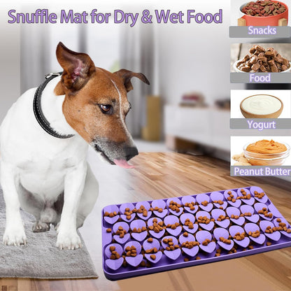 Small Silicone Snuffle Mat for Small Dogs Puppy Cat Slow Down Eating,Slow Feeder Lick Mat for Dry Wet Food for Pet Training Smell,Encourages Natural Foraging Skill,Relieving Stress