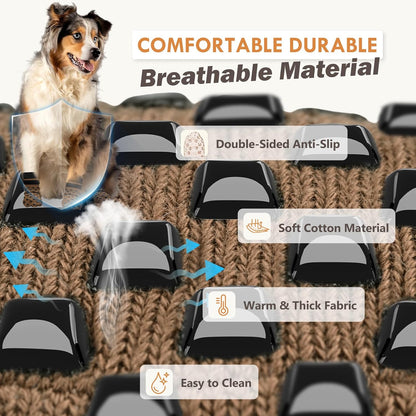 Anti Slip Dog Socks to Prevent Licking Paws, Dog Shoes for Hot/Cold Pavement, Dog Boots on Hardwood Floors, Traction Control Dog Booties & Paw Protectors for Small Medium Large Senior Dogs