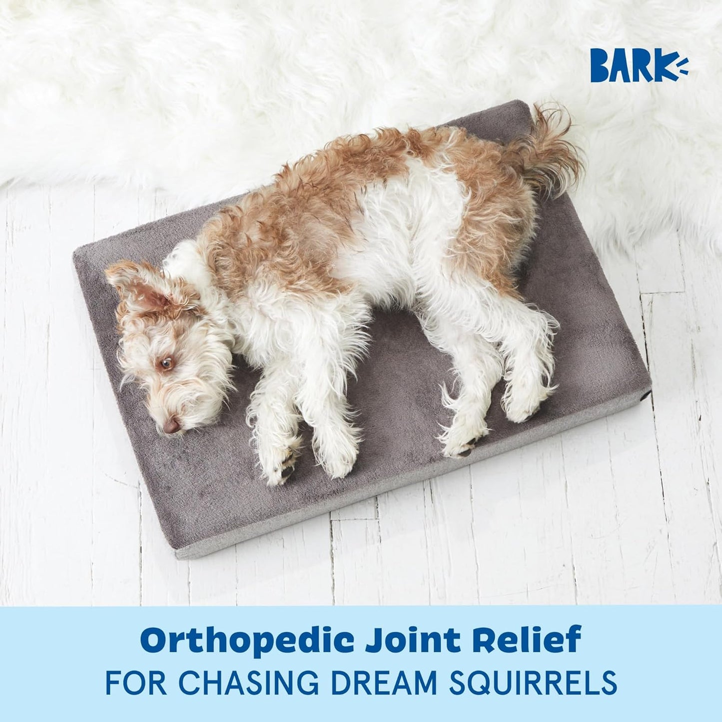 Barkbox Orthopedic Dog Bed with Memory Foam, Premium Comfort for Dogs and Puppies, Large Sized Dog Bed for Joint Relief and Restful Sleep, Durable and Easy to Clean - Grey, Large