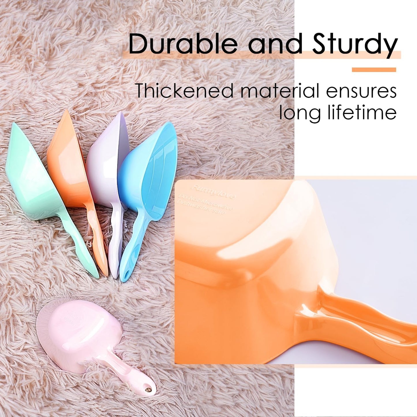 1-Cup Melamine Pet Food Scoop — Precise Feeding & Weight-Management Measuring Scoop for Dogs & Cats, BPA-Free, Durable, Dishwasher-Safe (Baby Blue)