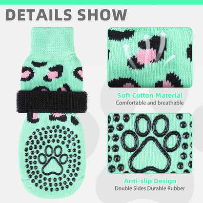 KOOLTAIL Dog Socks Shoes for Hot Pavement to Prevent Licking Paws, Winter Dog Boots&Paw Protector for Hardwood Floors Anti Slip,Traction Control Grip Booties for Small Medium Large Senior Dogs,Black M