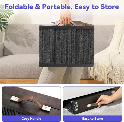2026 Upgraded Dog Ramp for Couch, Foldable Small Dog Ramp for Sofa, 4 Adjustable Height from 13'' to 21", Portable Stable Pet Steps with Non-Slip Pad, Pet Ramps Use for Sofa Couch Stairs
