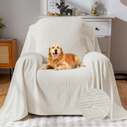 Waterproof Couch Cover, Reversible, Pet-Friendly, Washable and Anti-Slip Couch Covers for Sofa Protection with 3 Cushions, Sofa Slipcovers for Dogs and Cats (71×118in/Brown)