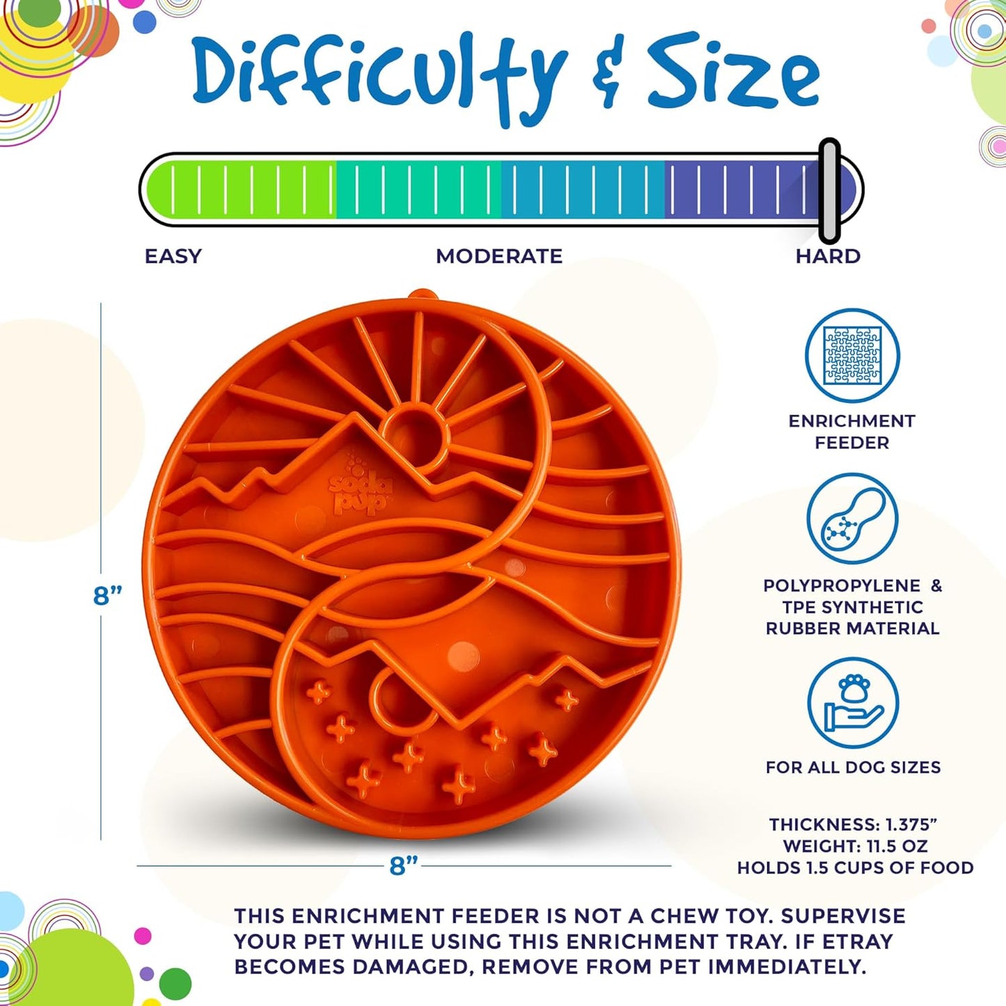 SodaPup Honeycomb Enrichment Bowl – Durable Slow Feeder Bowl Made in USA from Non-Toxic, Pet-Safe, Food Safe Material for Mental Stimulation, Slowing Down Eating, Healthy Digestion, & More