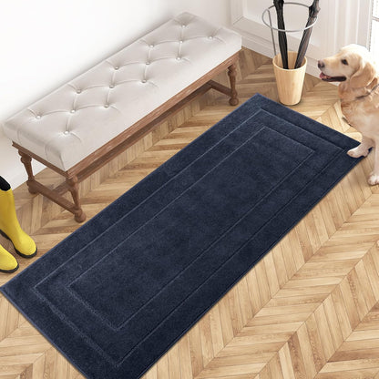 PURRUGS Dirt Trapping Door Mat 32" x 47", Non-Slip/Skid Machine Washable Entryway Rug, Dog Doormat, Super Absorbent Welcome Mat for Muddy Wet Shoes and Paws, Grayish Brown