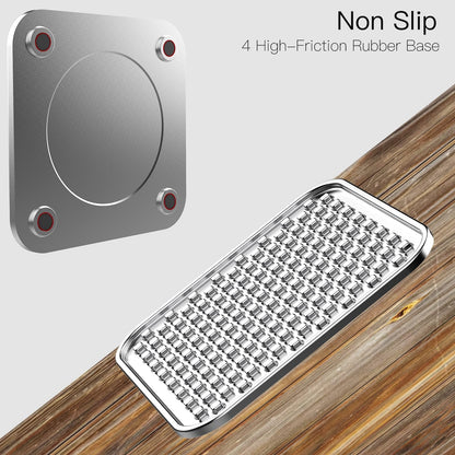 Double Wall Stainless Steel Lick Mat for Dogs & Cats - Chew Proof & Whisker Friendly, Non-Slip Base, for Calm Feeding & Anxiety Relief - Dishwasher Safe Slow Feeder Pad [1Pack]