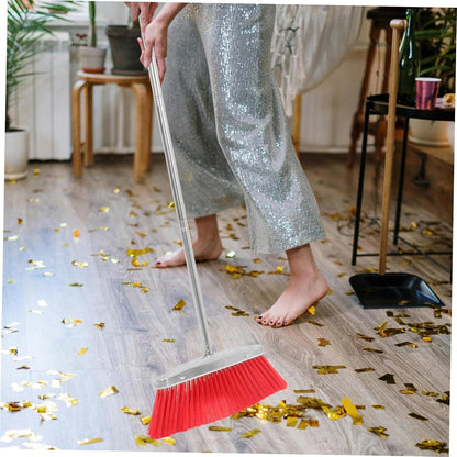 Ipetboom Pet Hair Broom Indoor Dustpan Soft Bristles Heavy Duty Stainless Steel Outdoor Broom for Garage Lobby