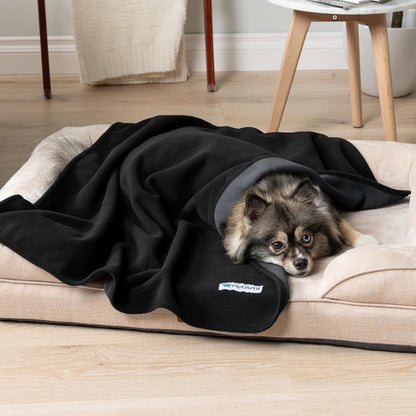 PetAmi Waterproof Dog Blanket for Medium Large Pets Dogs Cats, Pet Couch Cover Protector for Furniture, Reversible Washable Soft Fleece Cat Blanket for Bed Couch Sofa, 40x60 (Taupe/Beige)