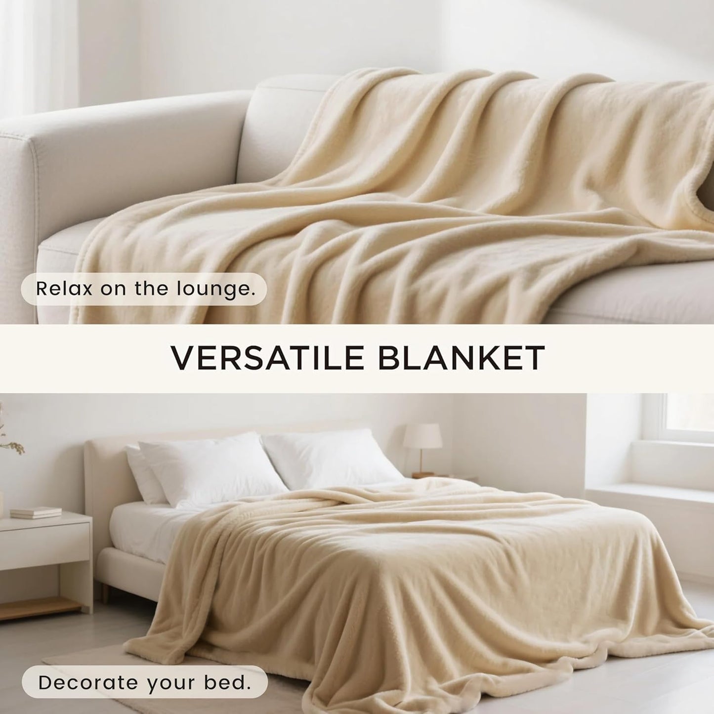 gogobunny Waterproof Blanket for Bed Couch Sofa, Liquid Pee and Fur Proof Pet Blanket for Dog Puppy Cat, Reversible Sherpa Fleece Throw Blanket Furniture Cover Protector (Grey, 50x60 inches)