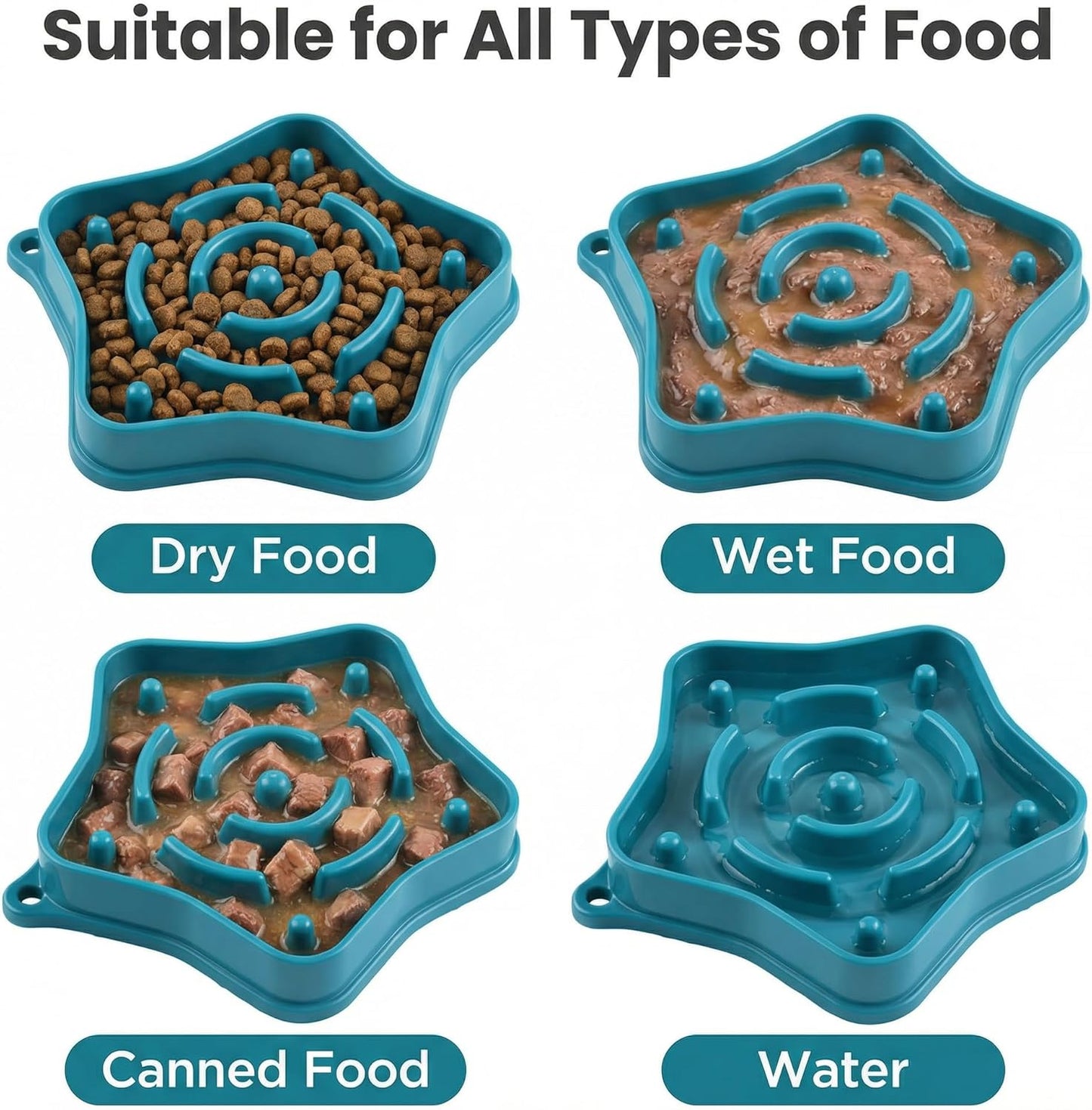 Pet Slow Feeder Bowl for Small Dogs, Puzzle Feeder for Petite Dogs, Anti-Choking, Slow Eating, 350ML Capacity, BPA-Free, Small Size