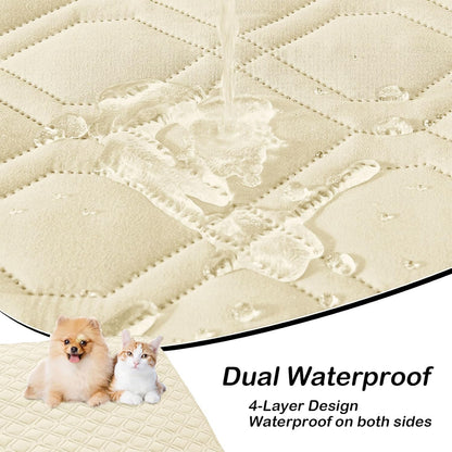 hyha Waterproof Dog Bed Blanket, Soft Pet Blankets, Waterproof Couch Cover for Dogs, Reversible Sofa Covers Washable for Furniture (30x70 Inch, Taupe/Beige)