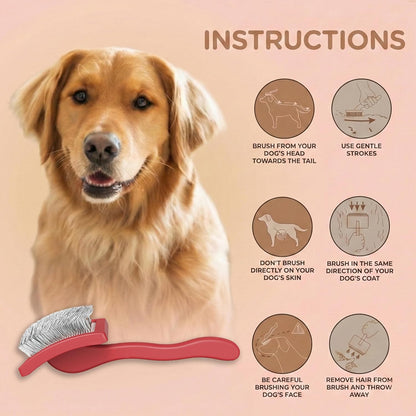 Slicker Brush for Dogs, Dog Brush for Shedding Massaging, Doodle Brush for Long Haired Dogs with Extra Long Pins to Effectively Remove Tangles, Knots and Mats (LARGE) (Blue, Large)
