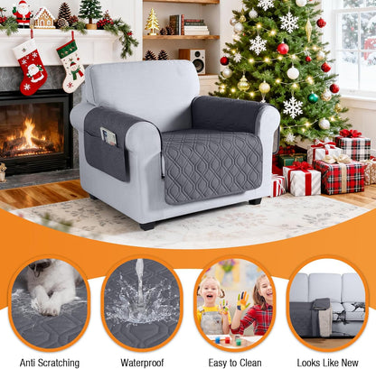 VANSOFY Couch Cover, Waterproof Sofa Covers Washable Slipcover Furniture Protector Couch Seat Covers Non-Slip Couch Cover for Dogs, Pets(Sofa, Dark Gray)