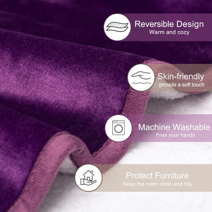 gogobunny Waterproof Blanket for Bed Couch Sofa, Liquid Pee and Fur Proof Pet Blanket for Dog Puppy Cat, Reversible Sherpa Fleece Throw Blanket Furniture Cover Protector (Grey, 50x60 inches)