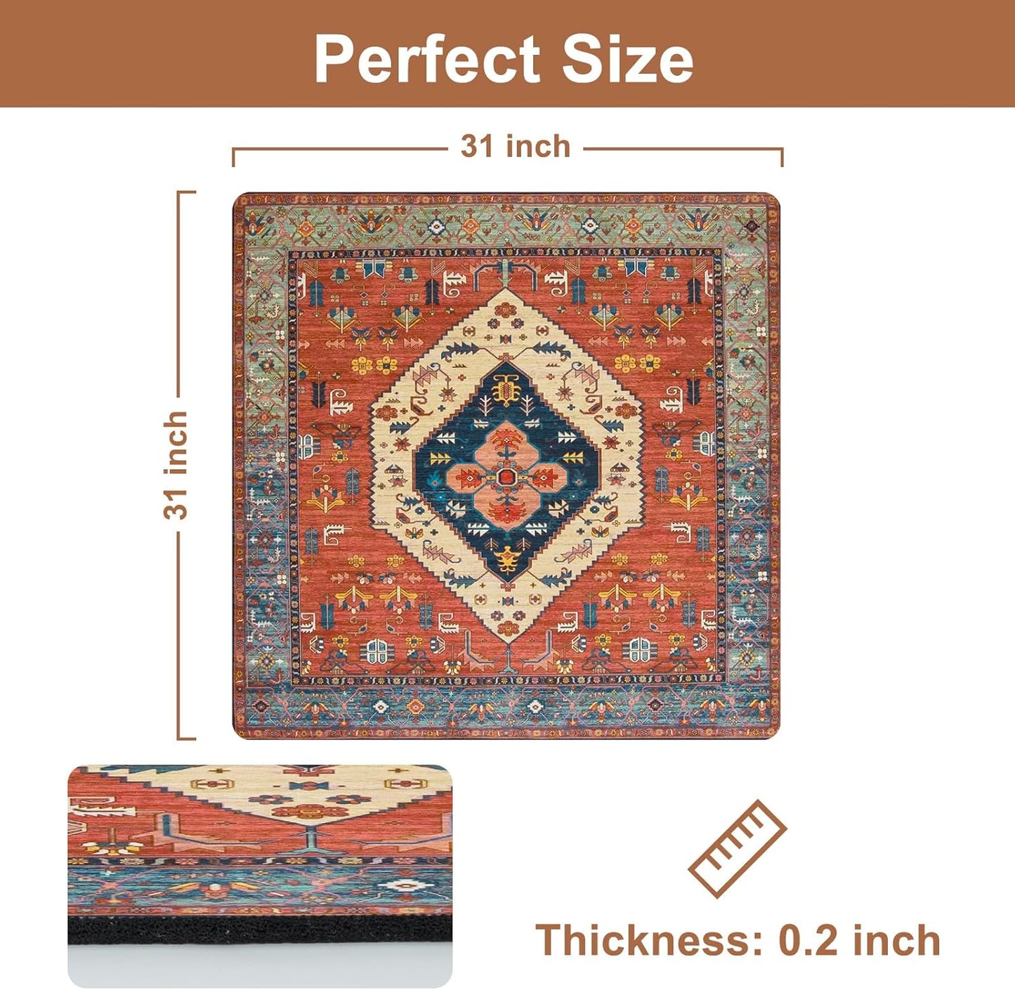 OJIA Non-Slip Carpet Stair Treads for Wooden Steps Set of 15, 30''X8'' Indoor Runner Resistant Rugs Rubber Safety Mats for Dogs, Kids & Elders, Stairway Grip