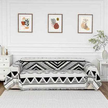 MYSKY HOME Couch Cover for Dogs, Washable Couch Covers, Non Slip Sofa Cover, Couch Cover 2 Cushion Sofa Dogs Furniture Protector with Tassels, Chenille Sofa Slipcover for Pets, 71"x118", Dark Grey