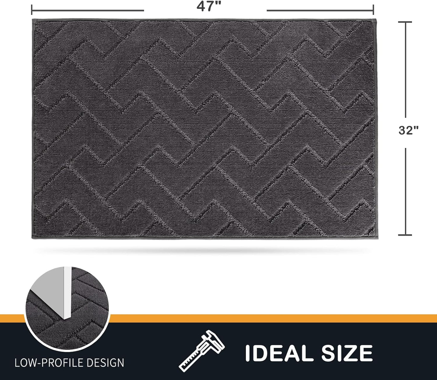 PURRUGS Dirt Trapping Door Mat 20" x 31.5", Non-Slip Machine Washable Entry Rug, Dog Doormat, Indoor Front Door Mat, Super Absorbent Entryway Rug for Muddy Shoes & Paws, Taupe