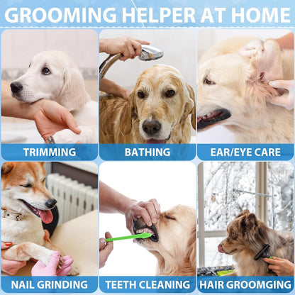 ATESON Pet Grooming Hammock with Nail Clippers/Nail Trimmers/Grooming Scissors, Dog Grooming Harness for Nail Trimming, Pet Grooming Sling Helper