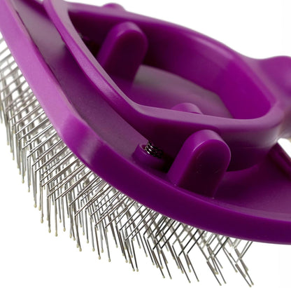 JELLY PET Pivoting Slicker Brush, Brush Head Moves, Soft Pin Slicker, Protects Skin, Prevents Irritation, Effortless Brushing of Shedding Dogs, Detangles and Desheds