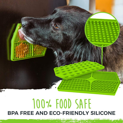 Mighty Paw Interactive Dog Lick Pad | Anxiety Relief, Dishwasher Safe, 4 Textures. Great for Dental Health. Dog Enrichment Toys for Medium Dogs, Lick Mat for Dogs Large Breed