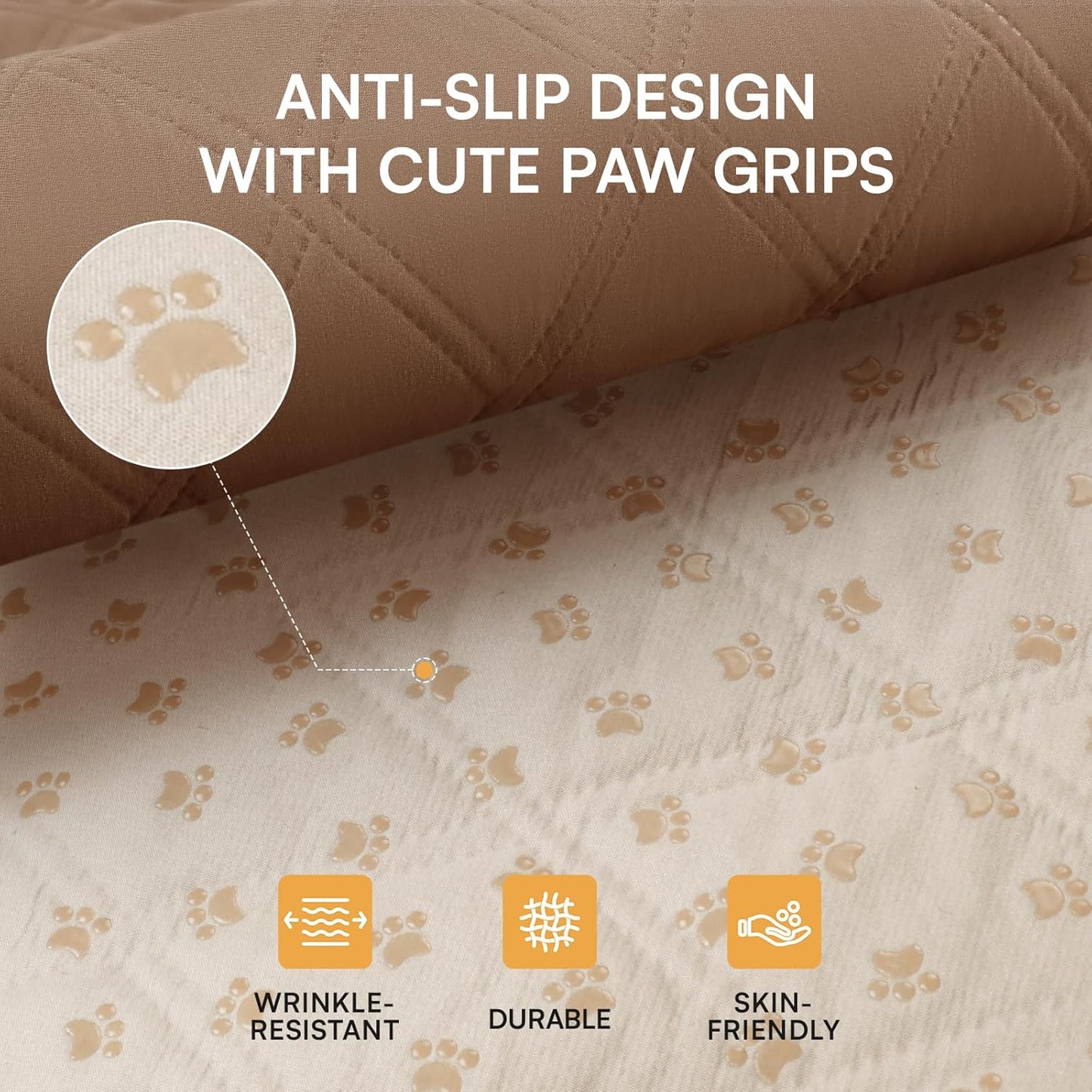 Luciphia 100% Waterproof Couch Cover Blanket for Dogs Anti-Slip Pet Couch Protector Sofa Mat Puppy Cat with Non-Slip Bottom, Grey, 30x70 Inch