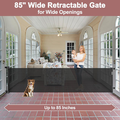 Extra Wide Baby Gate for Large Openings Retractable Baby Gates Indoor Outdoor Extra Long Dog Gate for Doorway Stair Gates for Kids or Pets Extra Large Dog Gate for Stairs