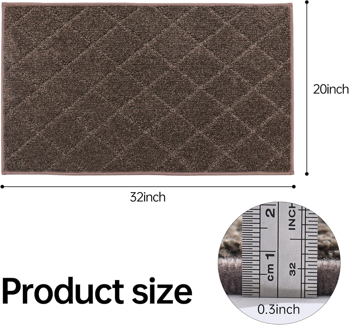 COSY HOMEER Edging Stair Treads Non-Slip Carpet Mat 28inX9in Indoor Stair Runners for Wooden Steps, Edging Stair Rugs for Kids and Dogs, 100% Polyester TPE Backing (7pc, Beige)