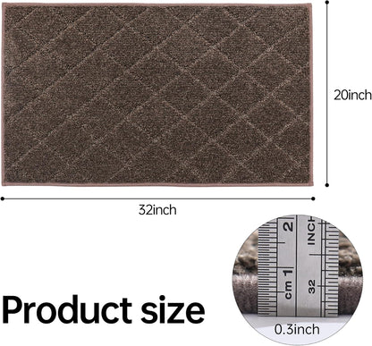 COSY HOMEER Edging Stair Treads Non-Slip Carpet Mat 28inX9in Indoor Stair Runners for Wooden Steps, Edging Stair Rugs for Kids and Dogs, 100% Polyester TPE Backing (7pc, Beige)