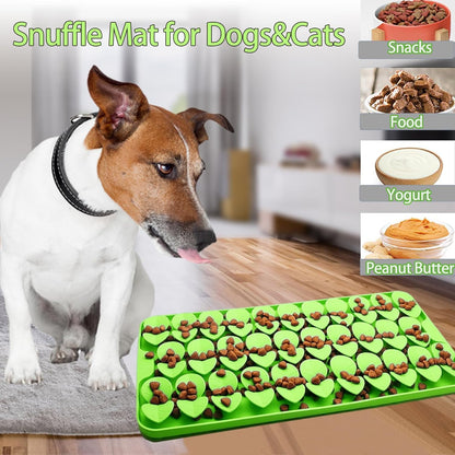 Small Silicone Snuffle Mat for Small Dogs Puppy Cat Slow Down Eating,Slow Feeder Lick Mat for Dry Wet Food for Pet Training Smell,Encourages Natural Foraging Skill,Relieving Stress