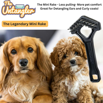 Mini-Rake V-Shaped with 1" Long Double-Row Rotating Teeth (AquaBlue)