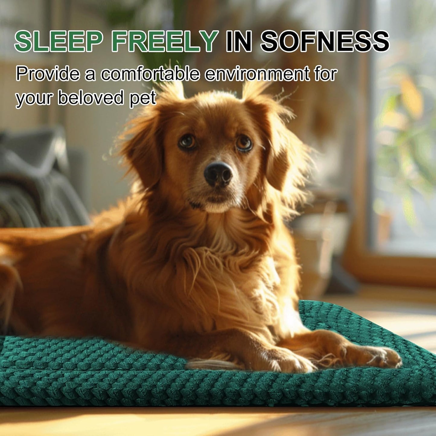 Dog Bed Mat – Soft & Comfortable Dog Kennel Pad for Crate – Durable Crate Bed & Mat for Dogs & Cats – Ideal for Crate, Kennel, and Home Use